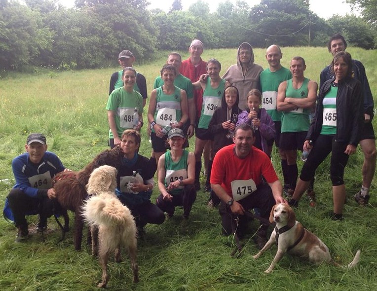 Forest of Dean runner with some of the Canicross Trailrunners